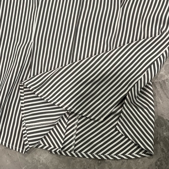 Gray and white striped button up shirt - Picture 3 of 6